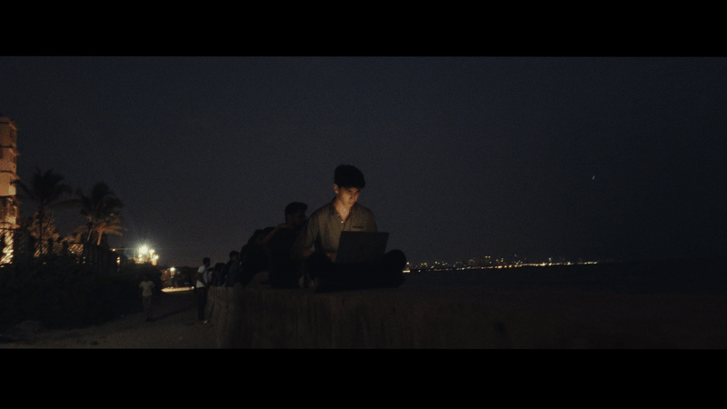 Filmmaker editing on MacBook Pro